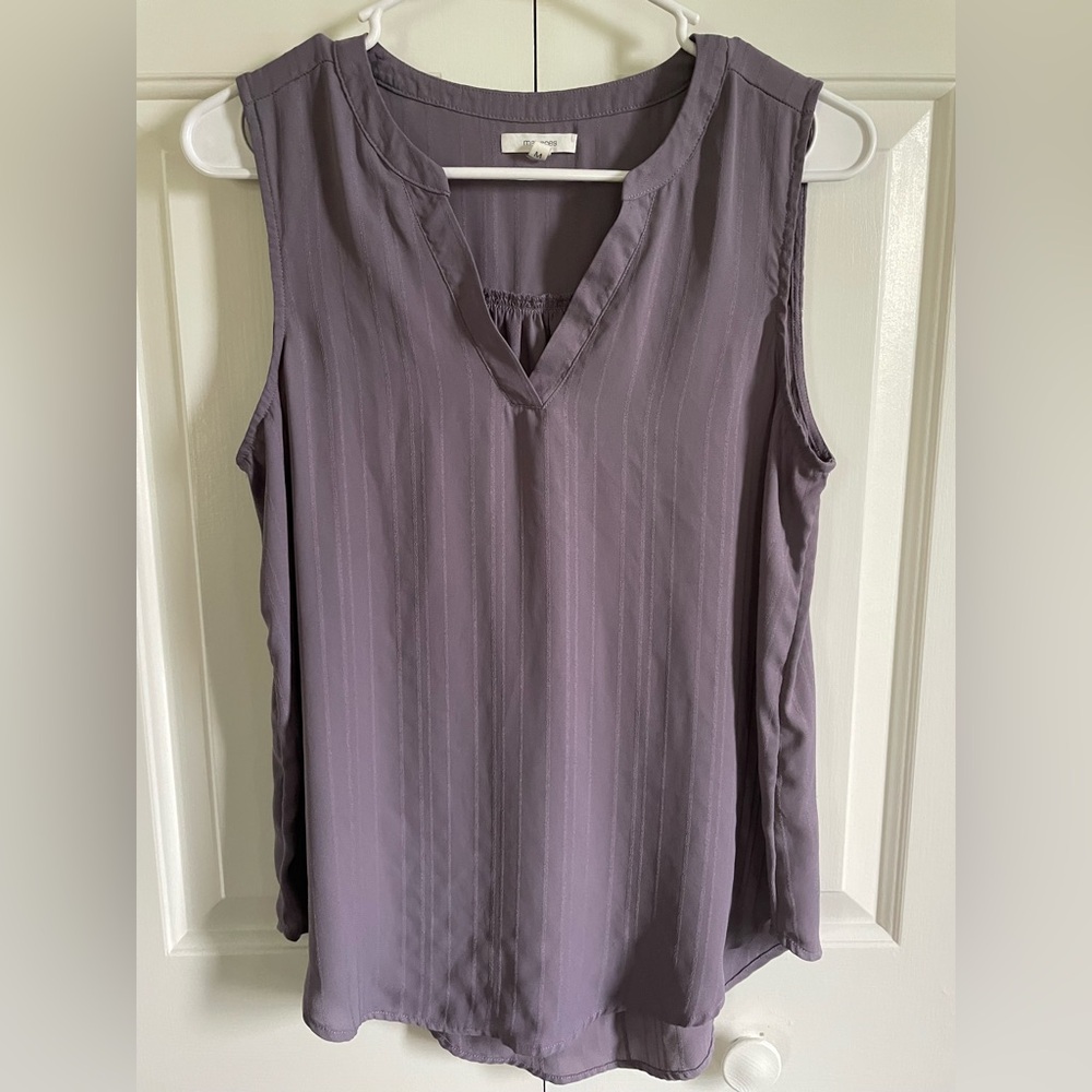 Elegant Purple Sleeveless Top